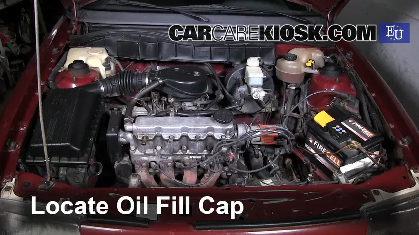 1993 Opel Astra F 1.4L 4 Cyl. Aceite Agregar aceite